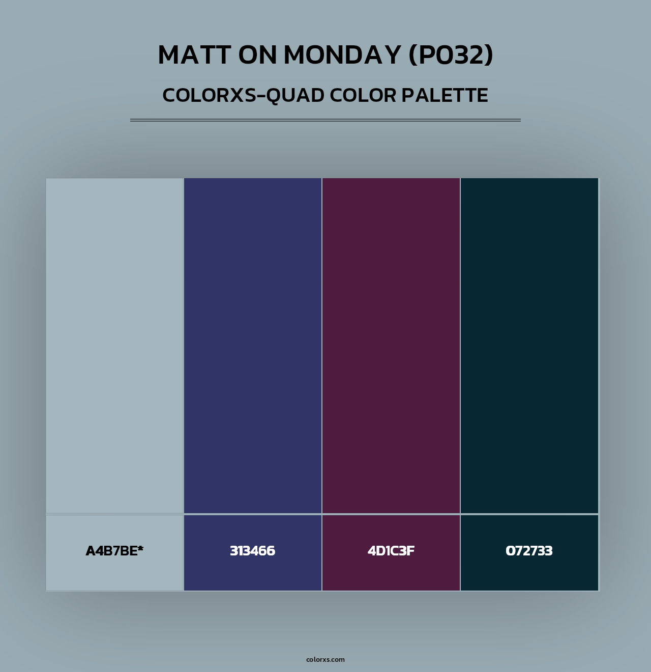 Matt on Monday (P032) - Colorxs Quad Palette
