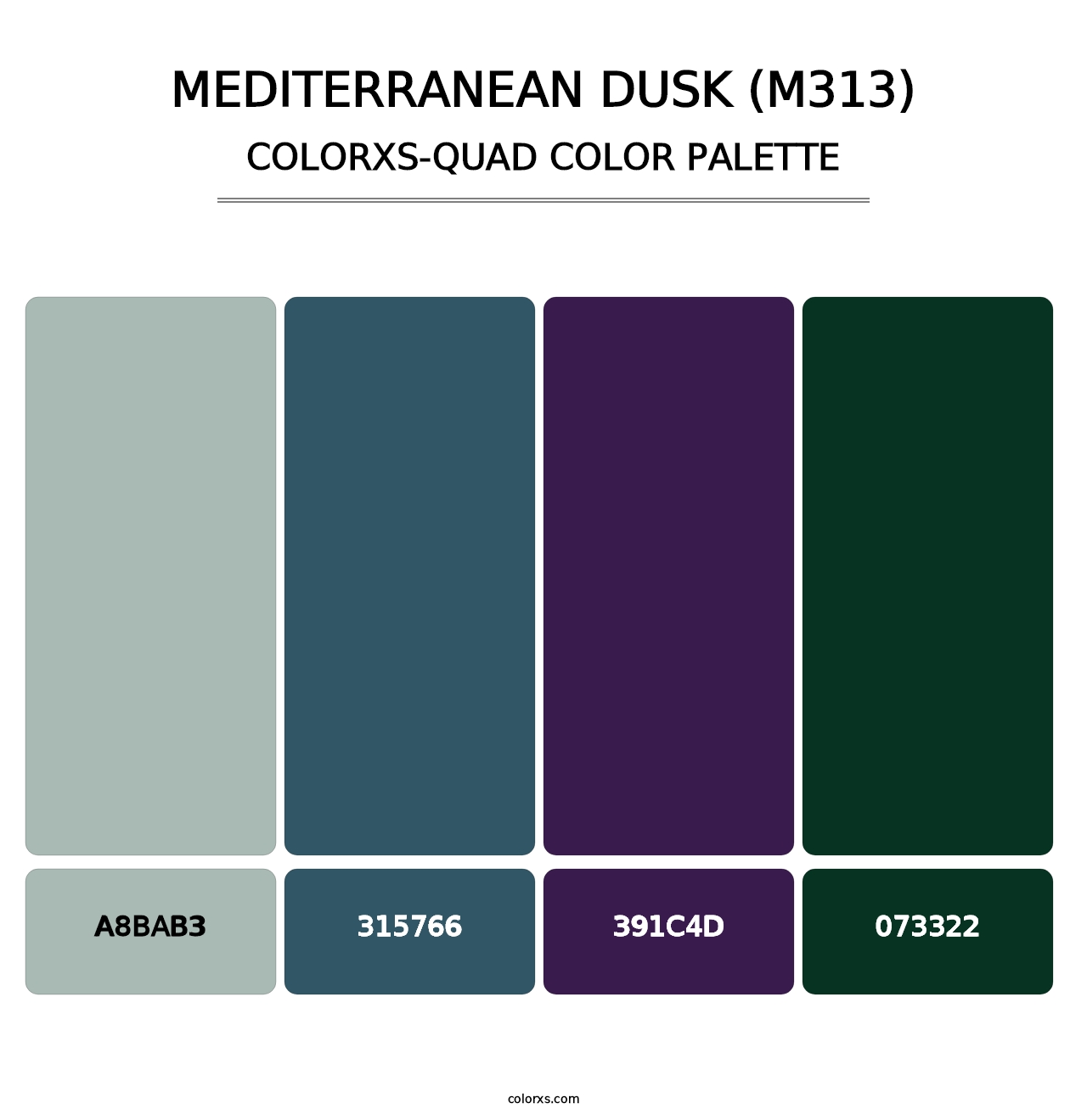 Mediterranean Dusk (M313) - Colorxs Quad Palette