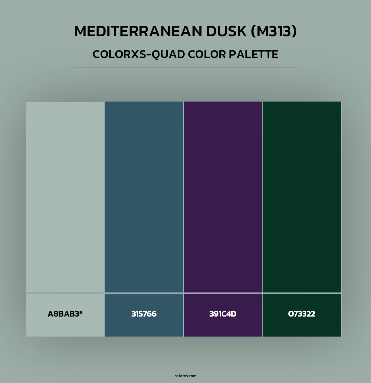 Mediterranean Dusk (M313) - Colorxs Quad Palette