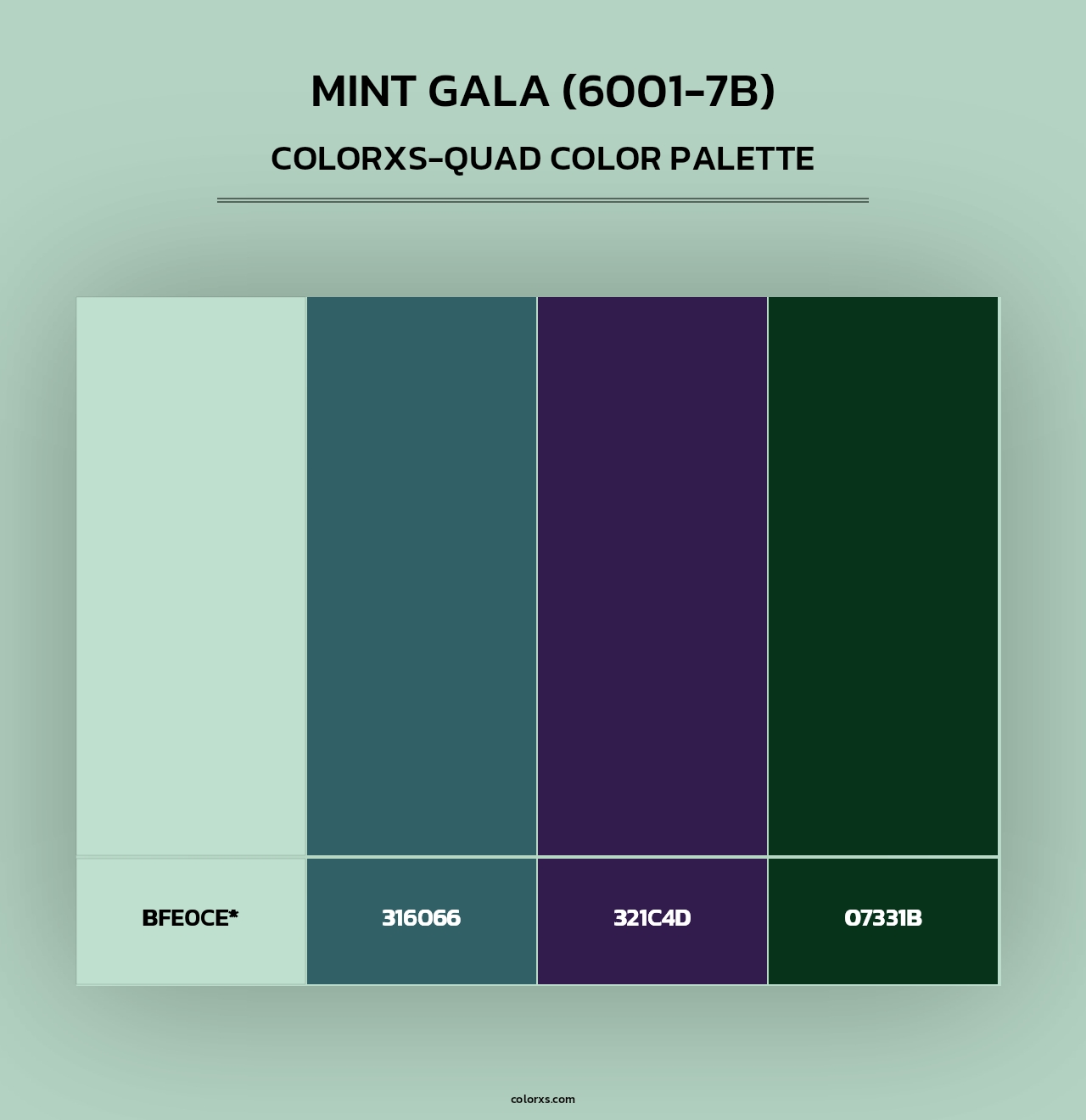 Mint Gala (6001-7B) - Colorxs Quad Palette