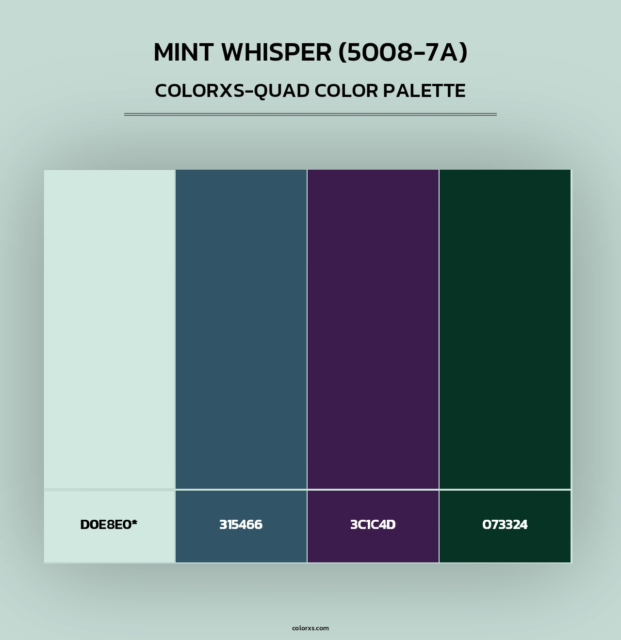 Mint Whisper (5008-7A) - Colorxs Quad Palette