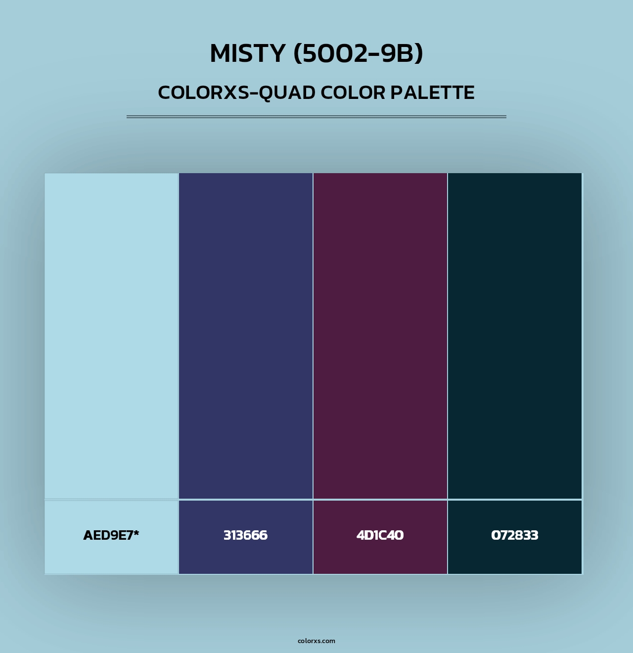Misty (5002-9B) - Colorxs Quad Palette