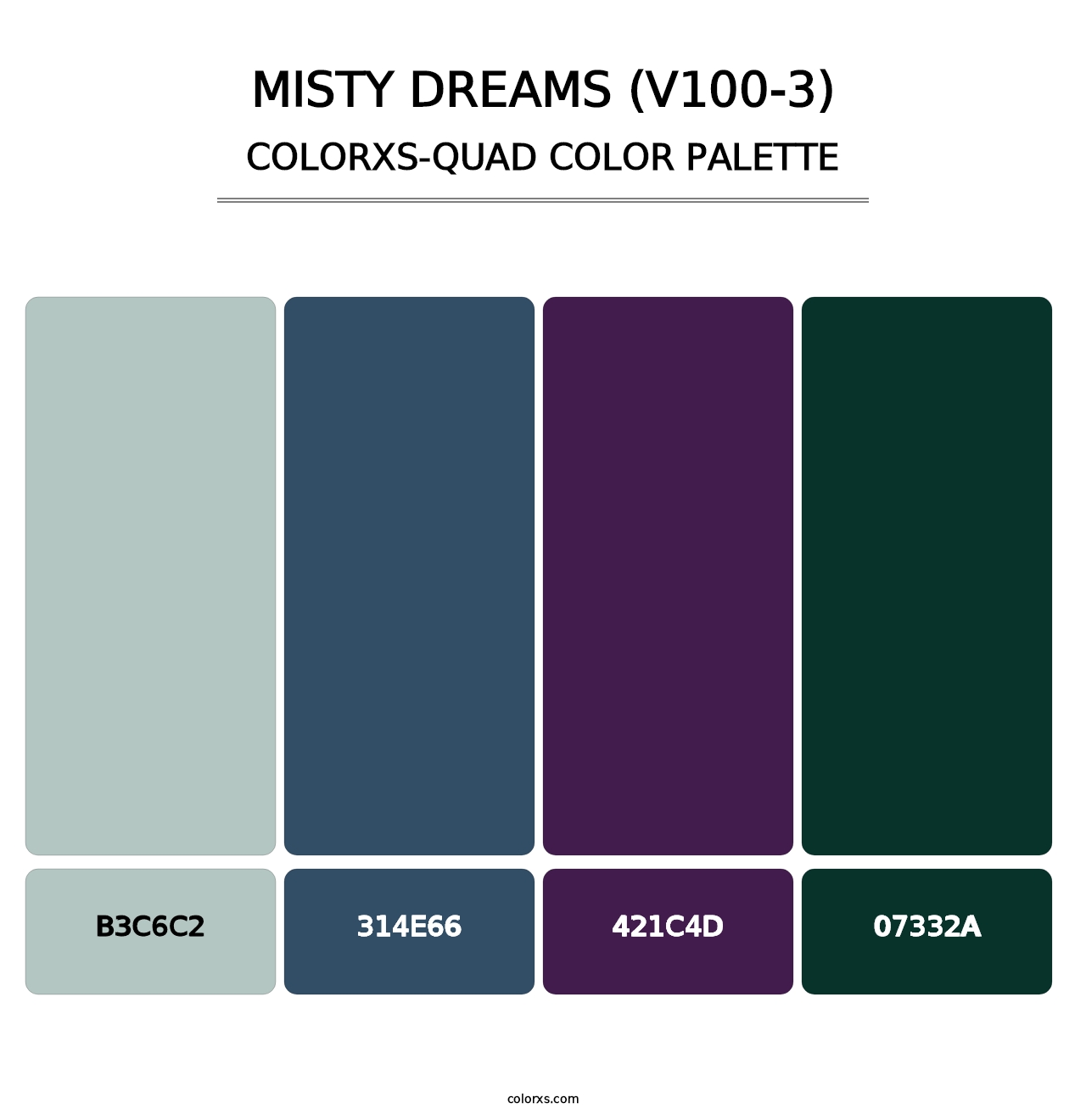 Misty Dreams (V100-3) - Colorxs Quad Palette