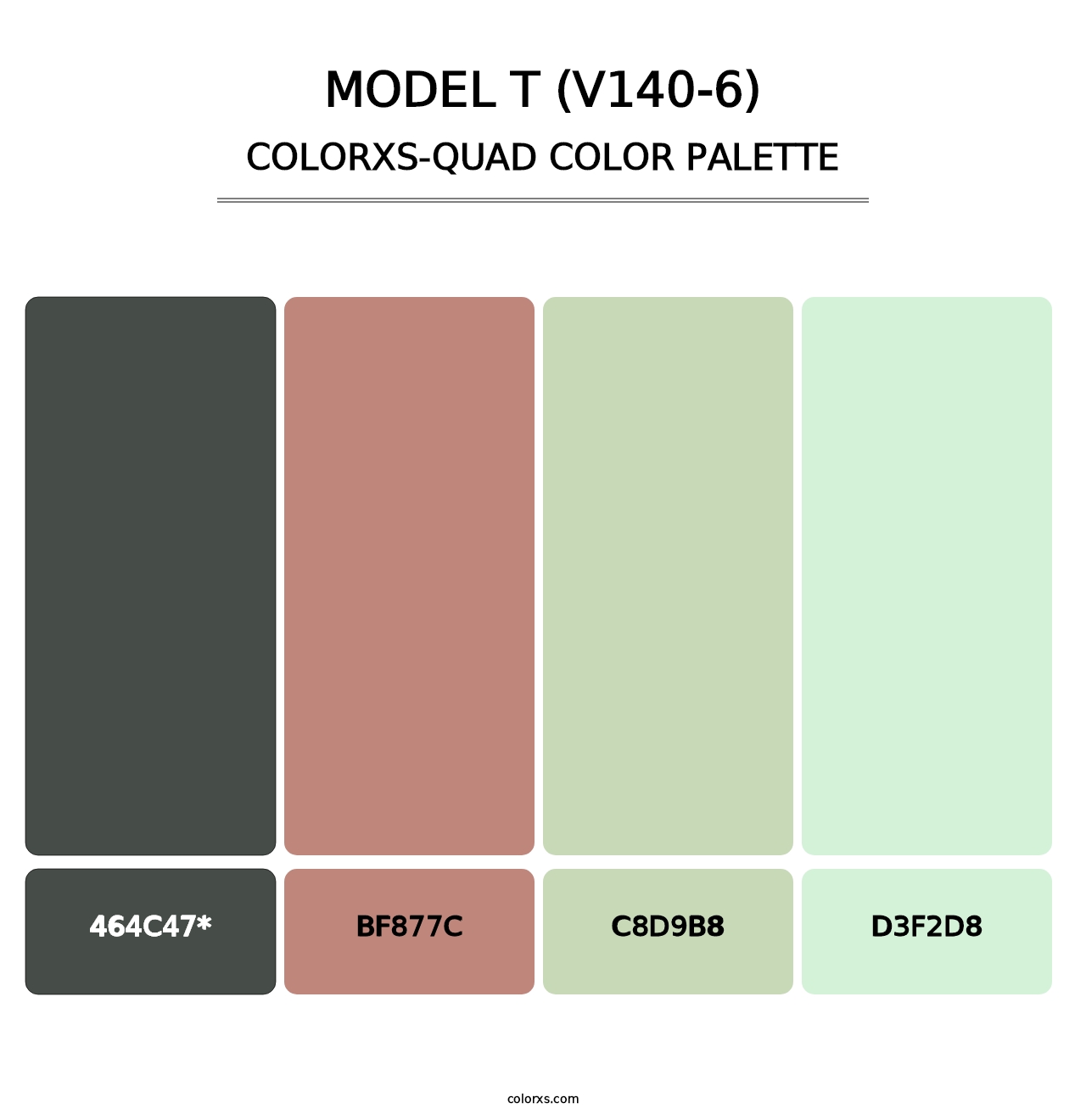 Model T (V140-6) - Colorxs Quad Palette