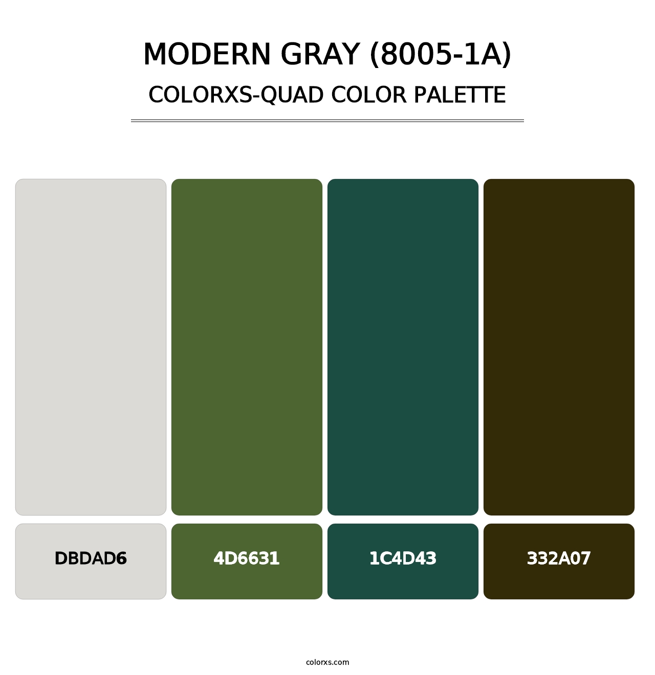 Modern Gray (8005-1A) - Colorxs Quad Palette