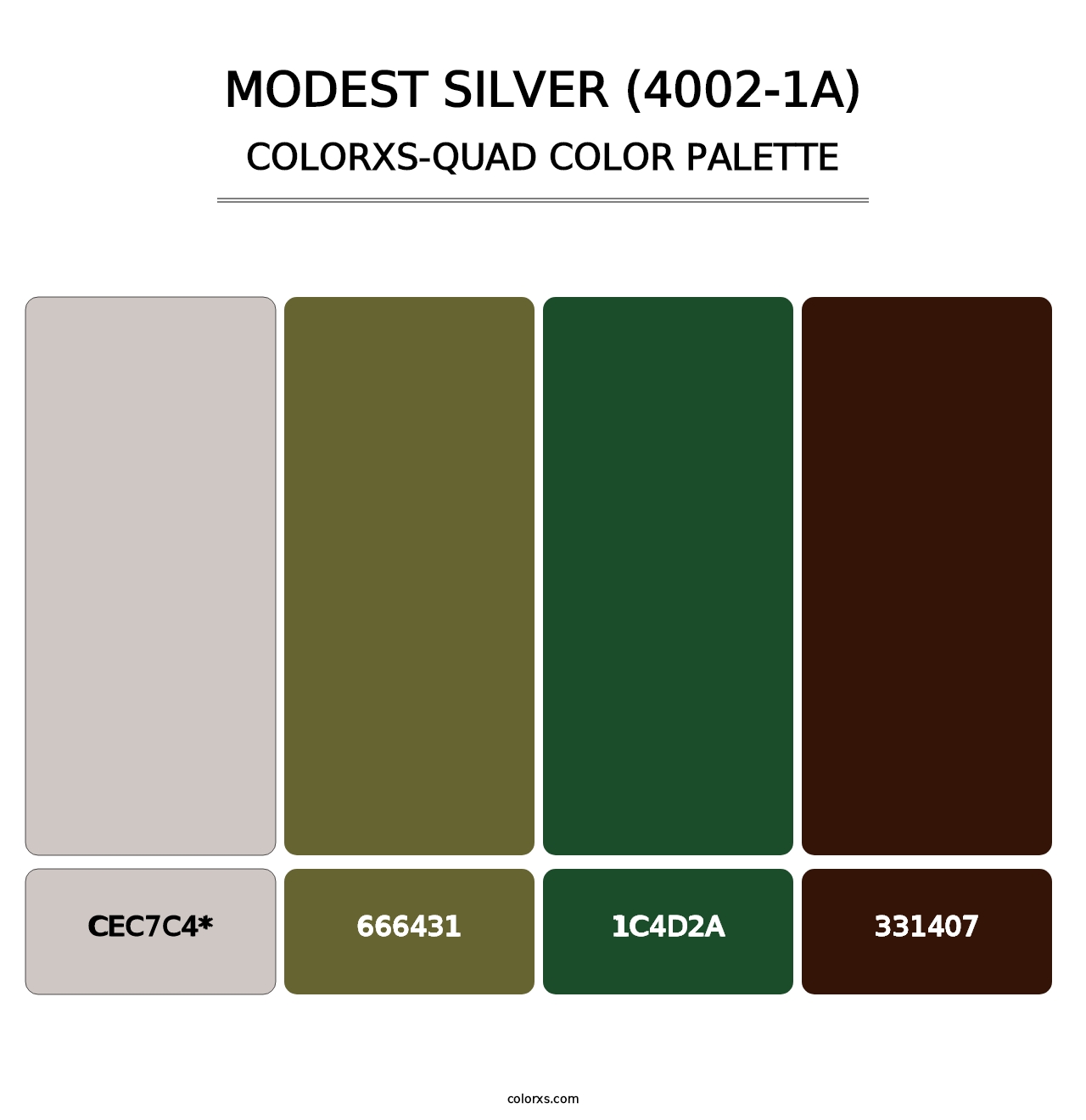 Modest Silver (4002-1A) - Colorxs Quad Palette