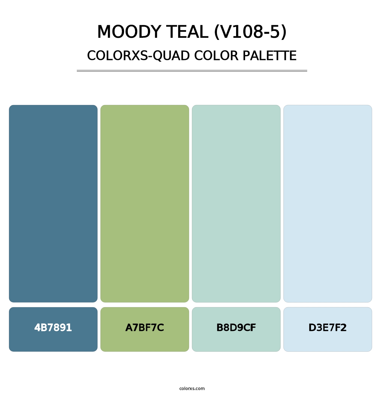Moody Teal (V108-5) - Colorxs Quad Palette