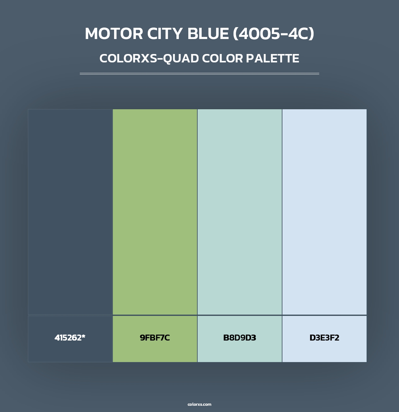 Motor City Blue (4005-4C) - Colorxs Quad Palette
