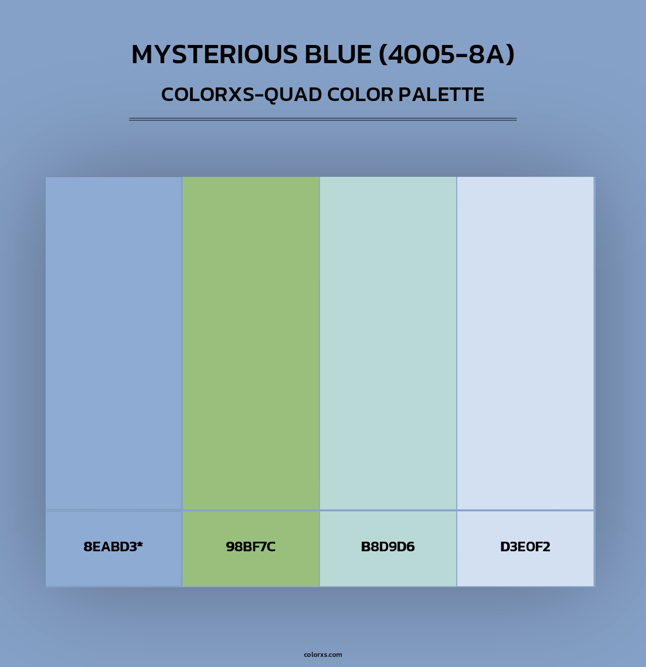 Mysterious Blue (4005-8A) - Colorxs Quad Palette