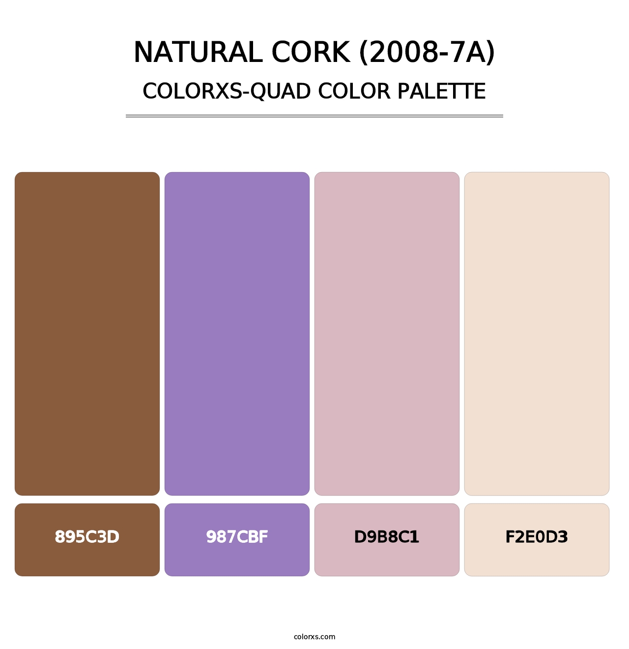 Natural Cork (2008-7A) - Colorxs Quad Palette