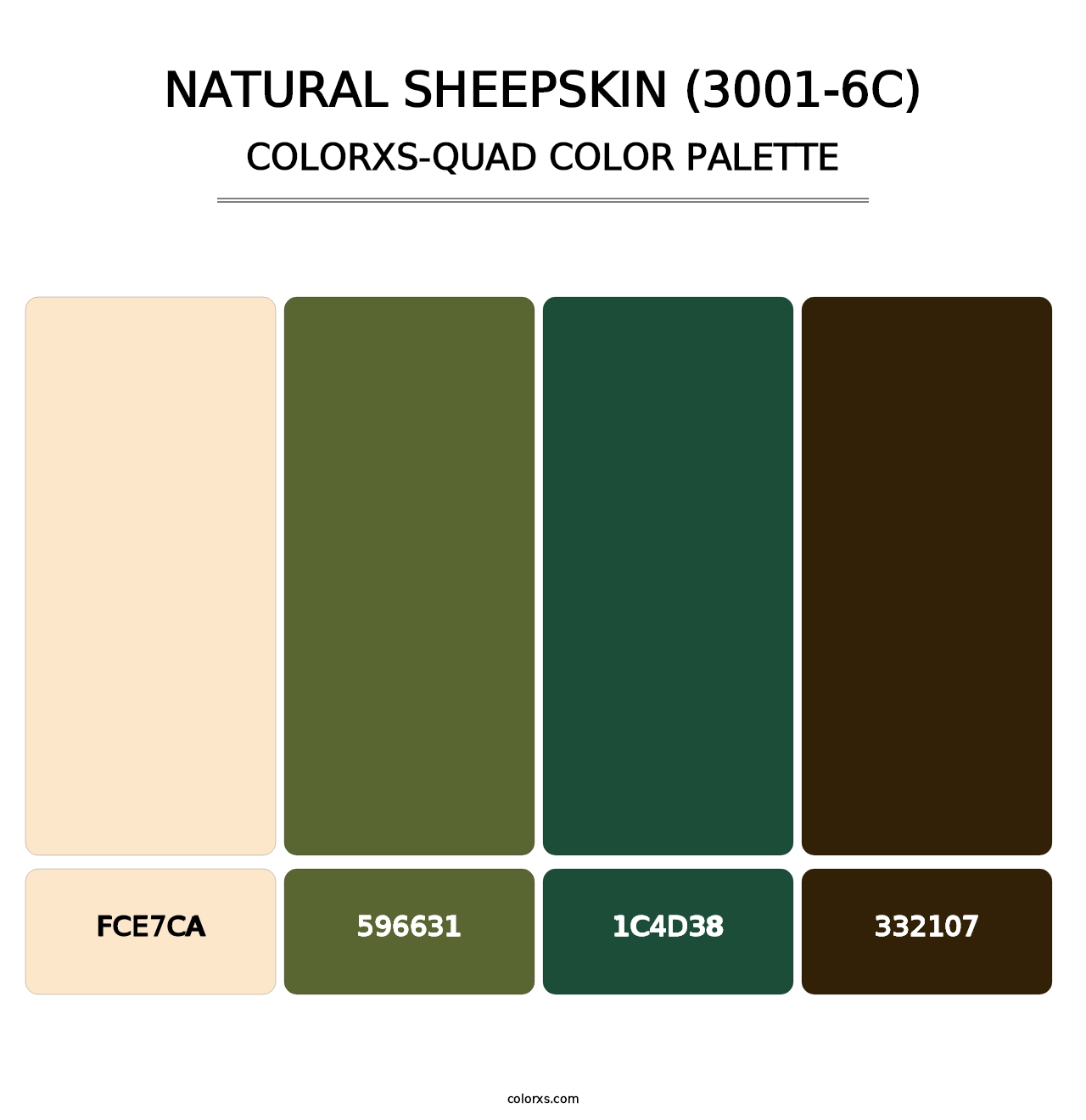 Natural Sheepskin (3001-6C) - Colorxs Quad Palette