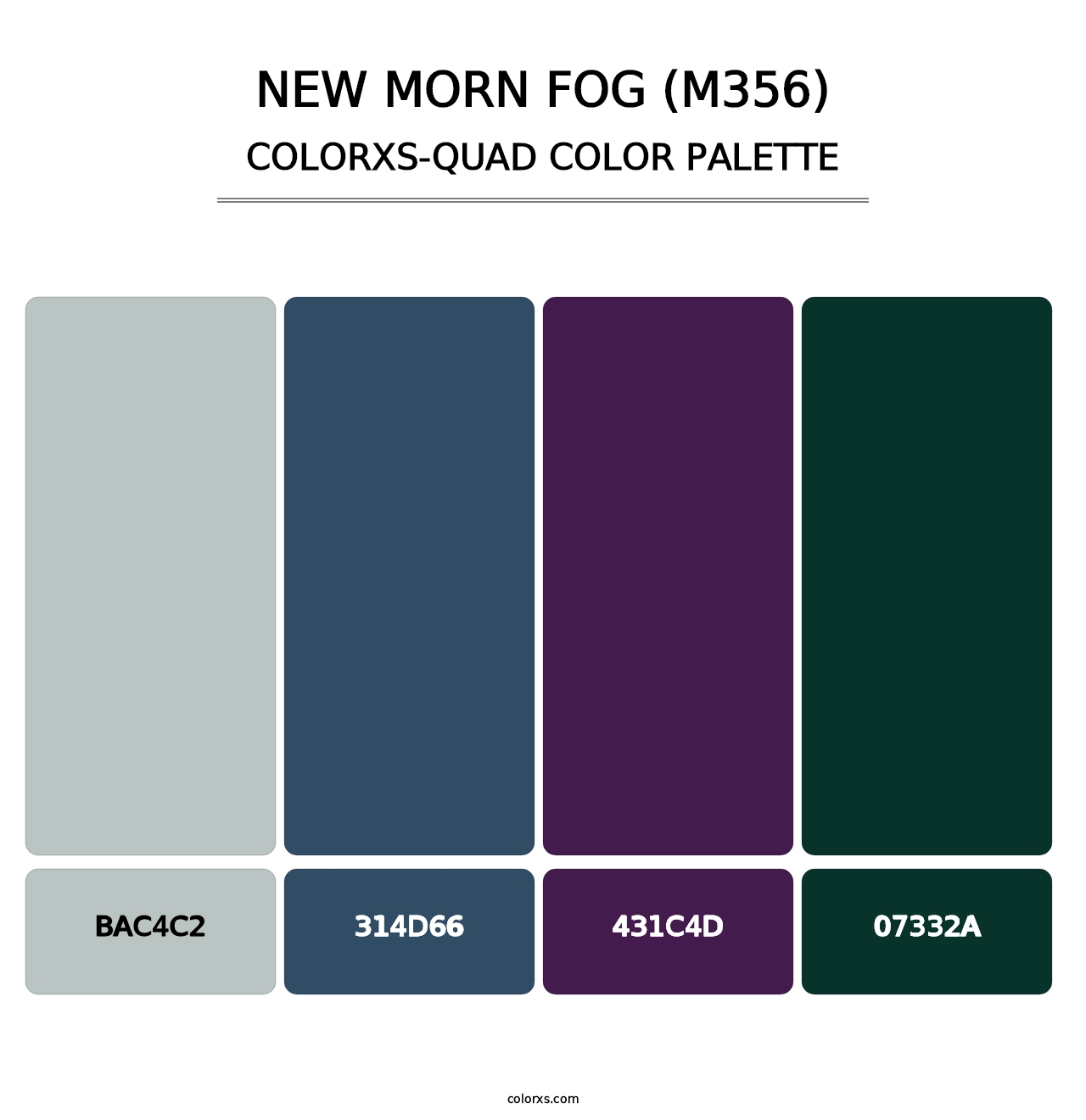 New Morn Fog (M356) - Colorxs Quad Palette