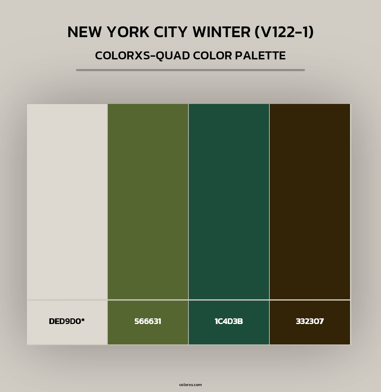 New York City Winter (V122-1) - Colorxs Quad Palette
