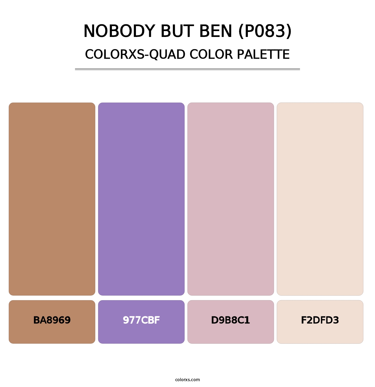 Nobody But Ben (P083) - Colorxs Quad Palette