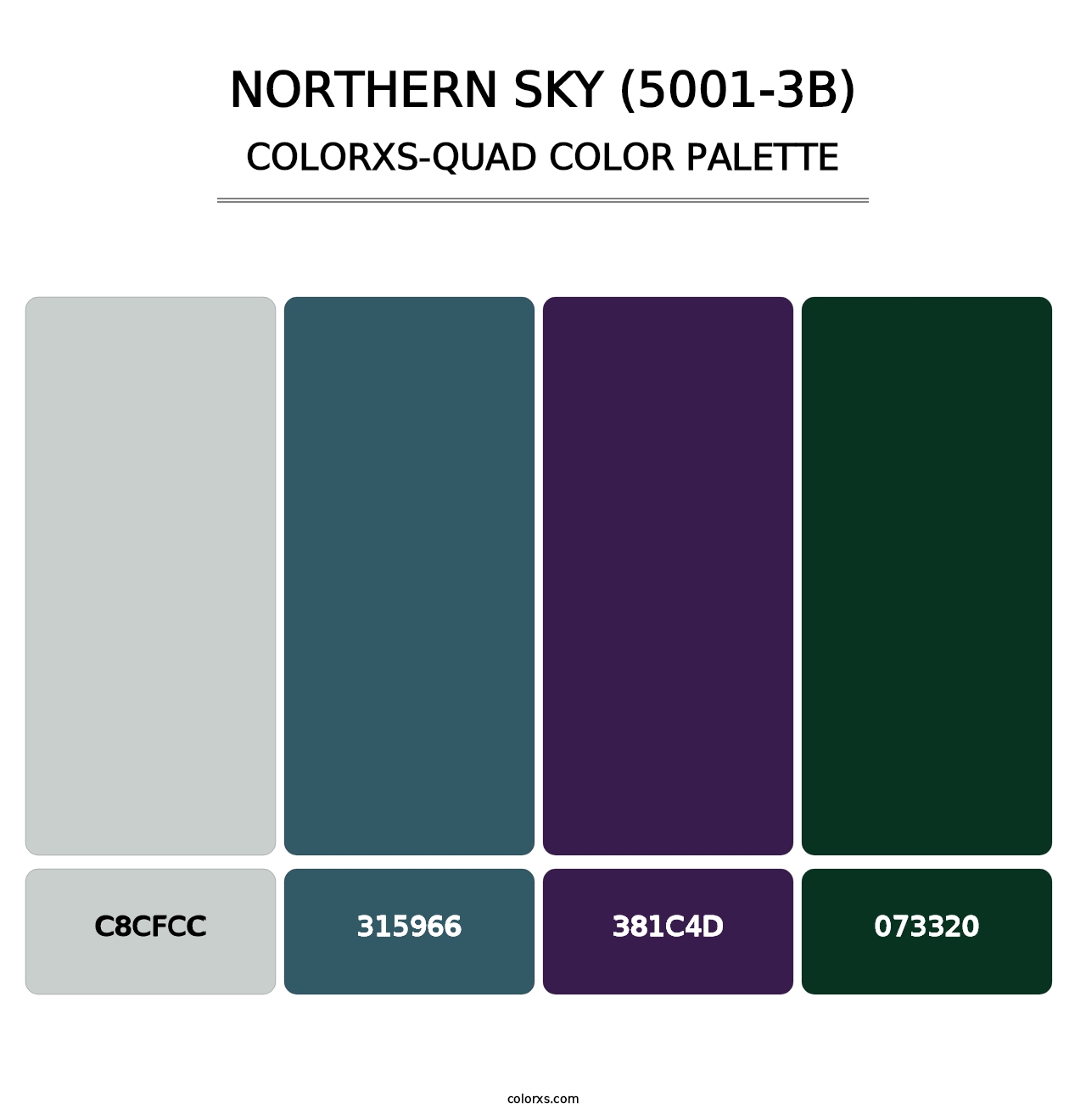Northern Sky (5001-3B) - Colorxs Quad Palette