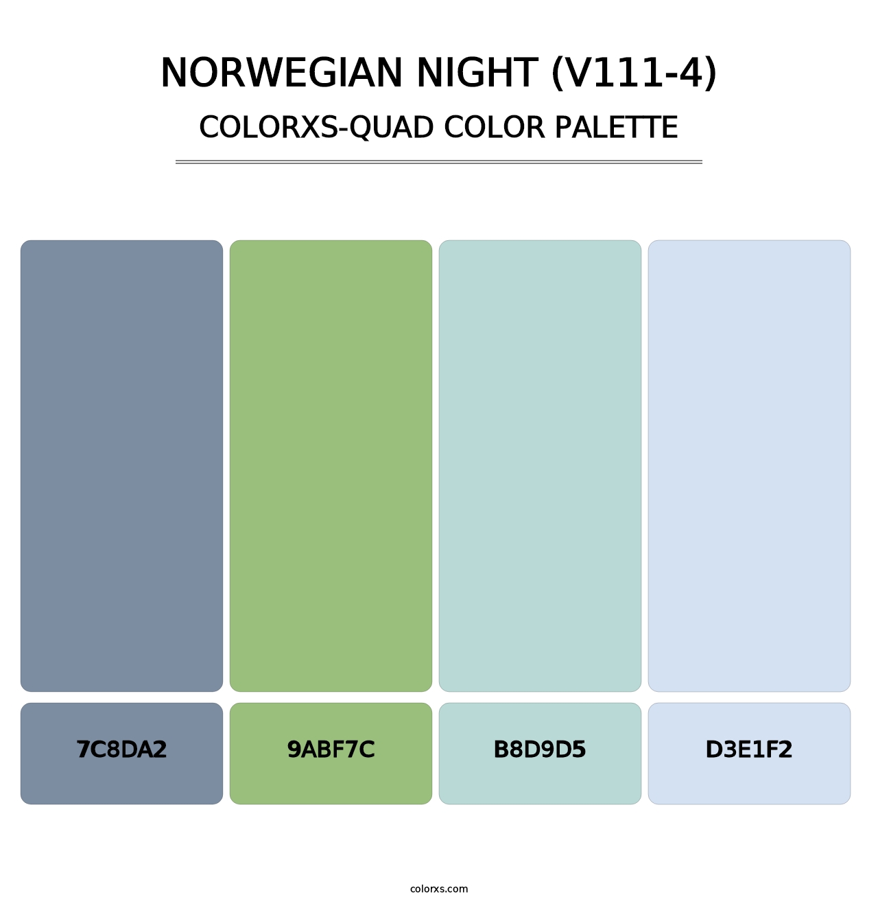 Norwegian Night (V111-4) - Colorxs Quad Palette