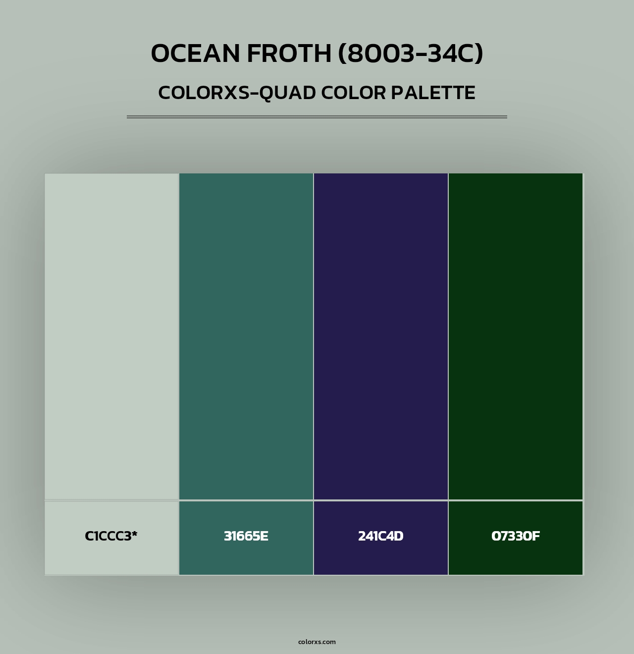 Ocean Froth (8003-34C) - Colorxs Quad Palette