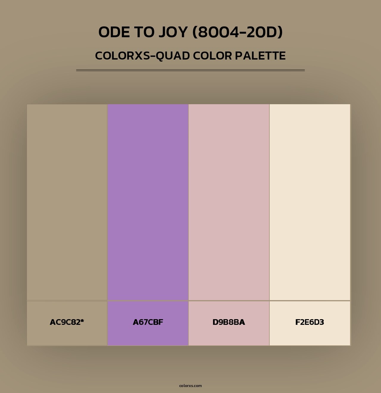 Ode to Joy (8004-20D) - Colorxs Quad Palette