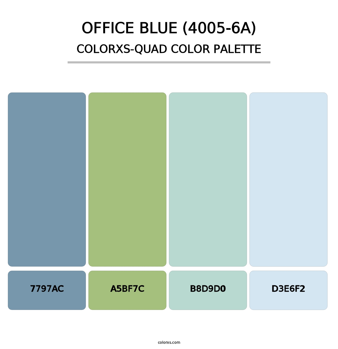 Office Blue (4005-6A) - Colorxs Quad Palette