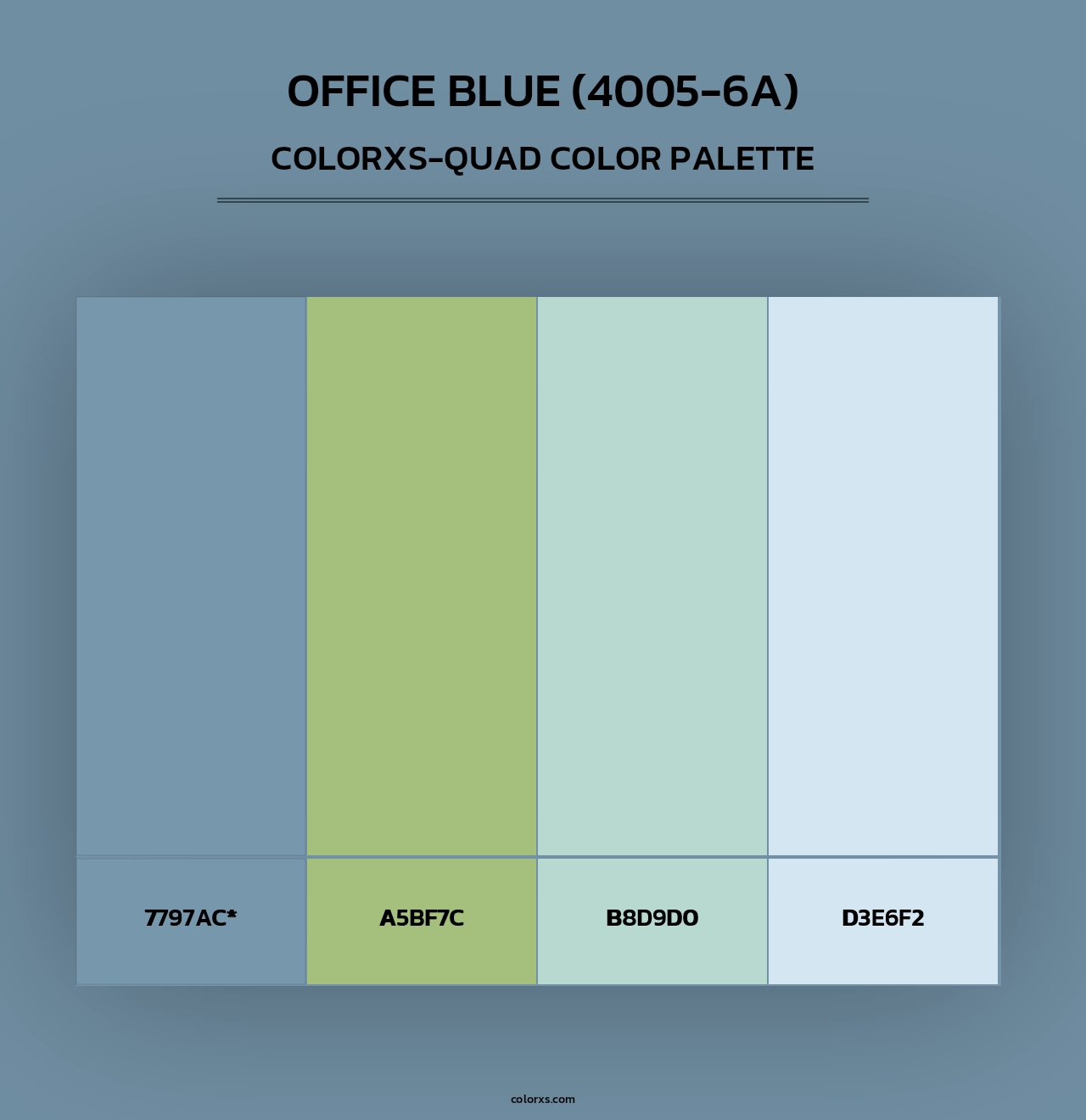 Office Blue (4005-6A) - Colorxs Quad Palette