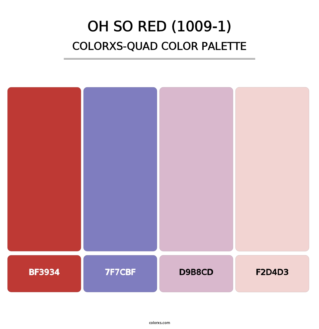 Oh So Red (1009-1) - Colorxs Quad Palette