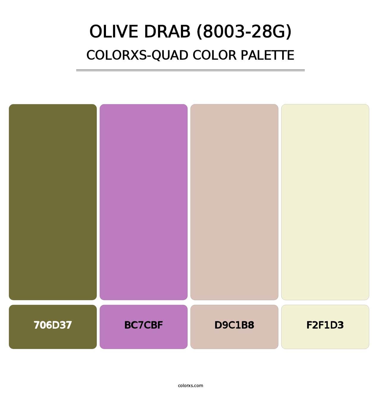 Olive Drab (8003-28G) - Colorxs Quad Palette