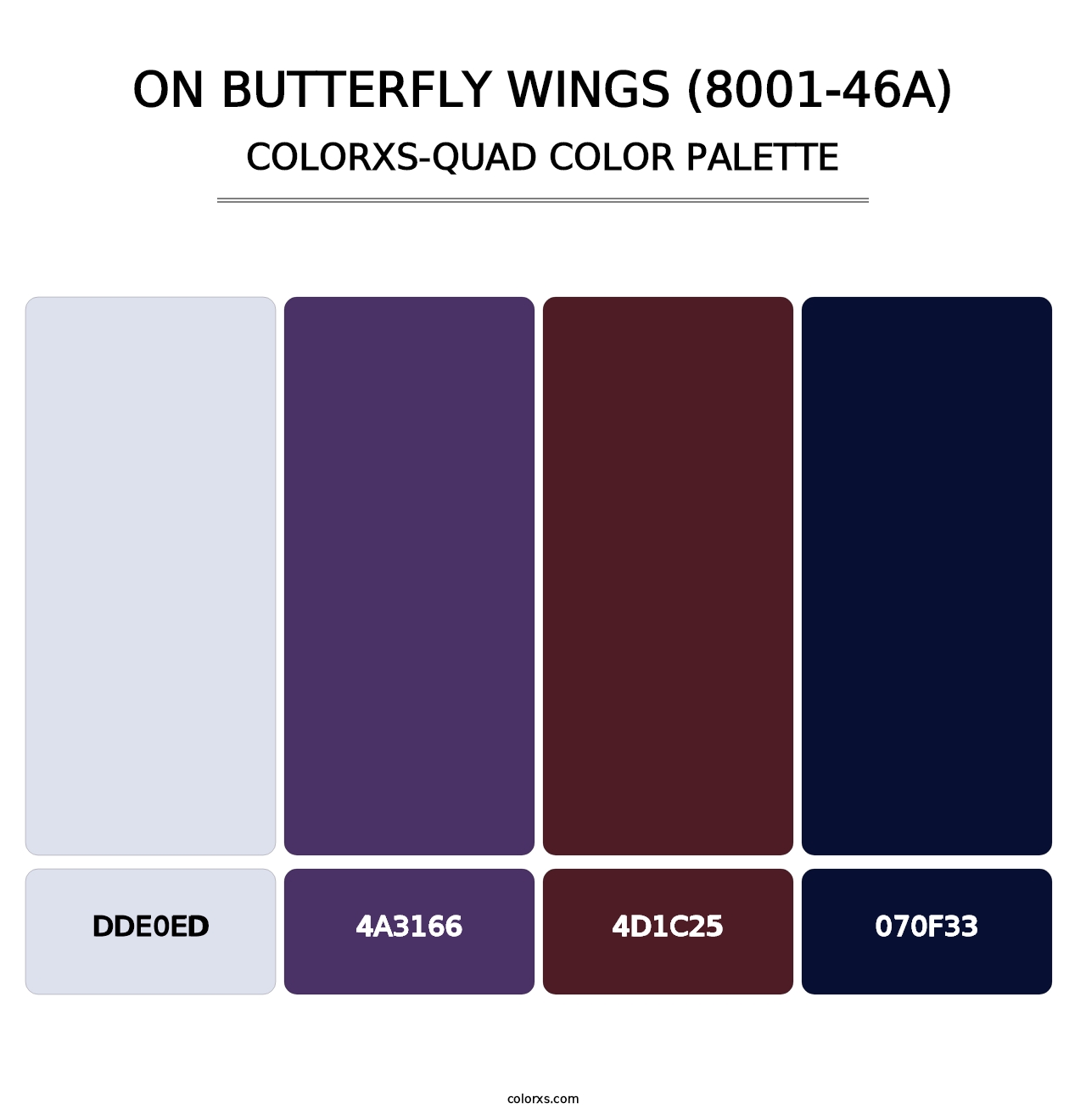 On Butterfly Wings (8001-46A) - Colorxs Quad Palette