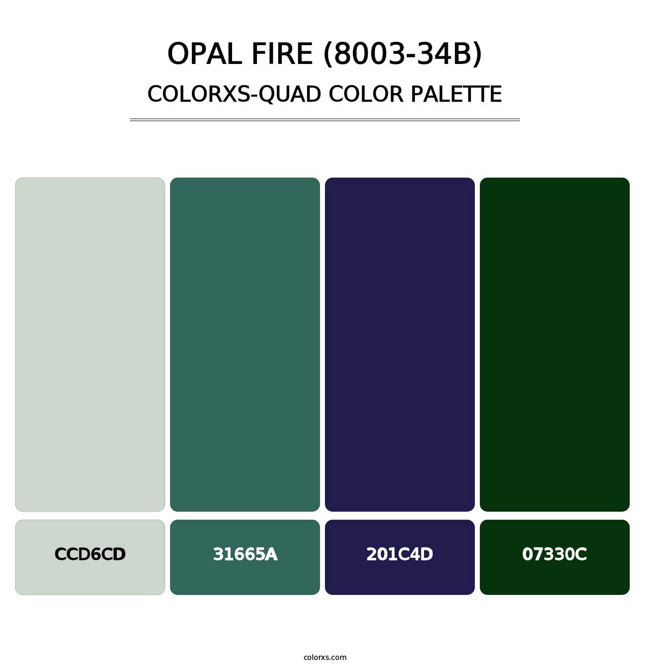Opal Fire (8003-34B) - Colorxs Quad Palette