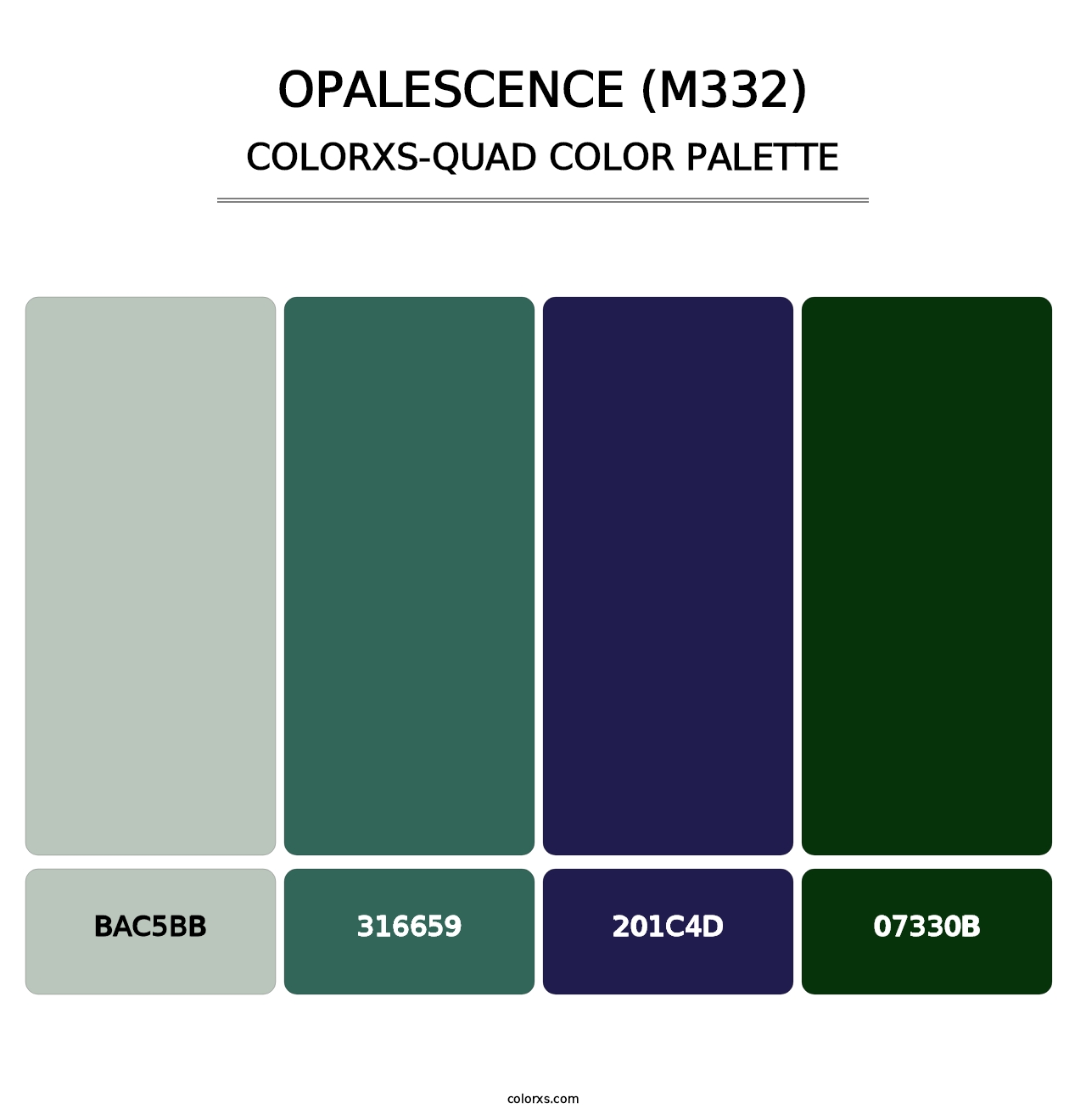 Opalescence (M332) - Colorxs Quad Palette