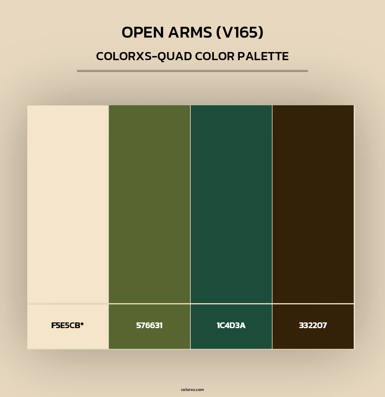 Open Arms (V165) - Colorxs Quad Palette