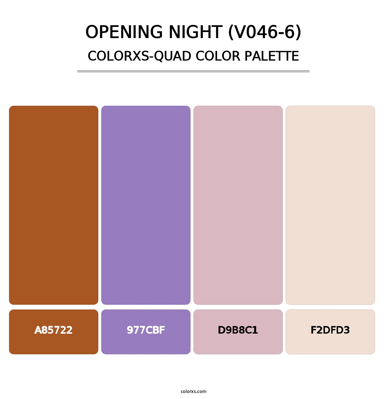 Opening Night (V046-6) - Colorxs Quad Palette