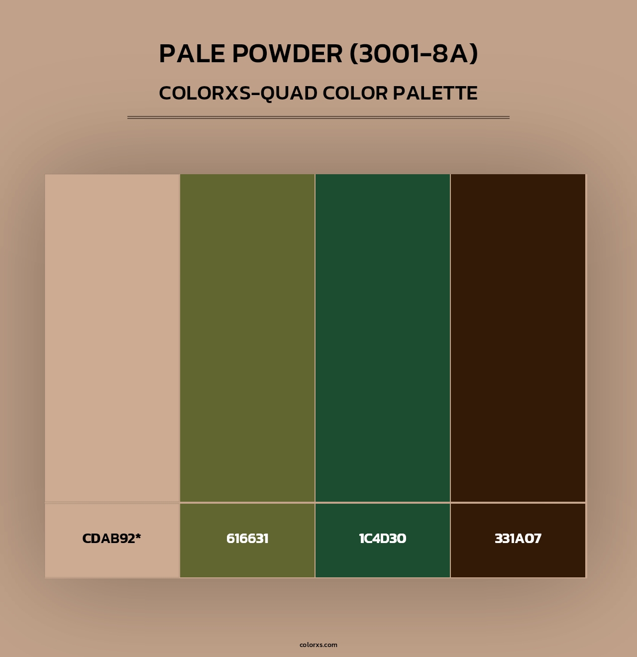 Pale Powder (3001-8A) - Colorxs Quad Palette