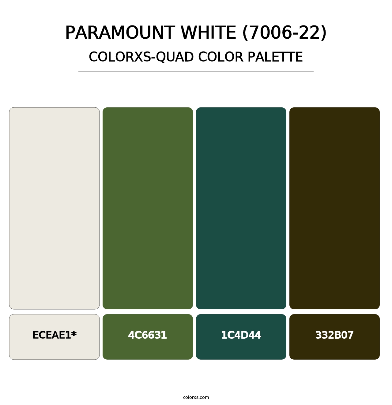 Paramount White (7006-22) - Colorxs Quad Palette