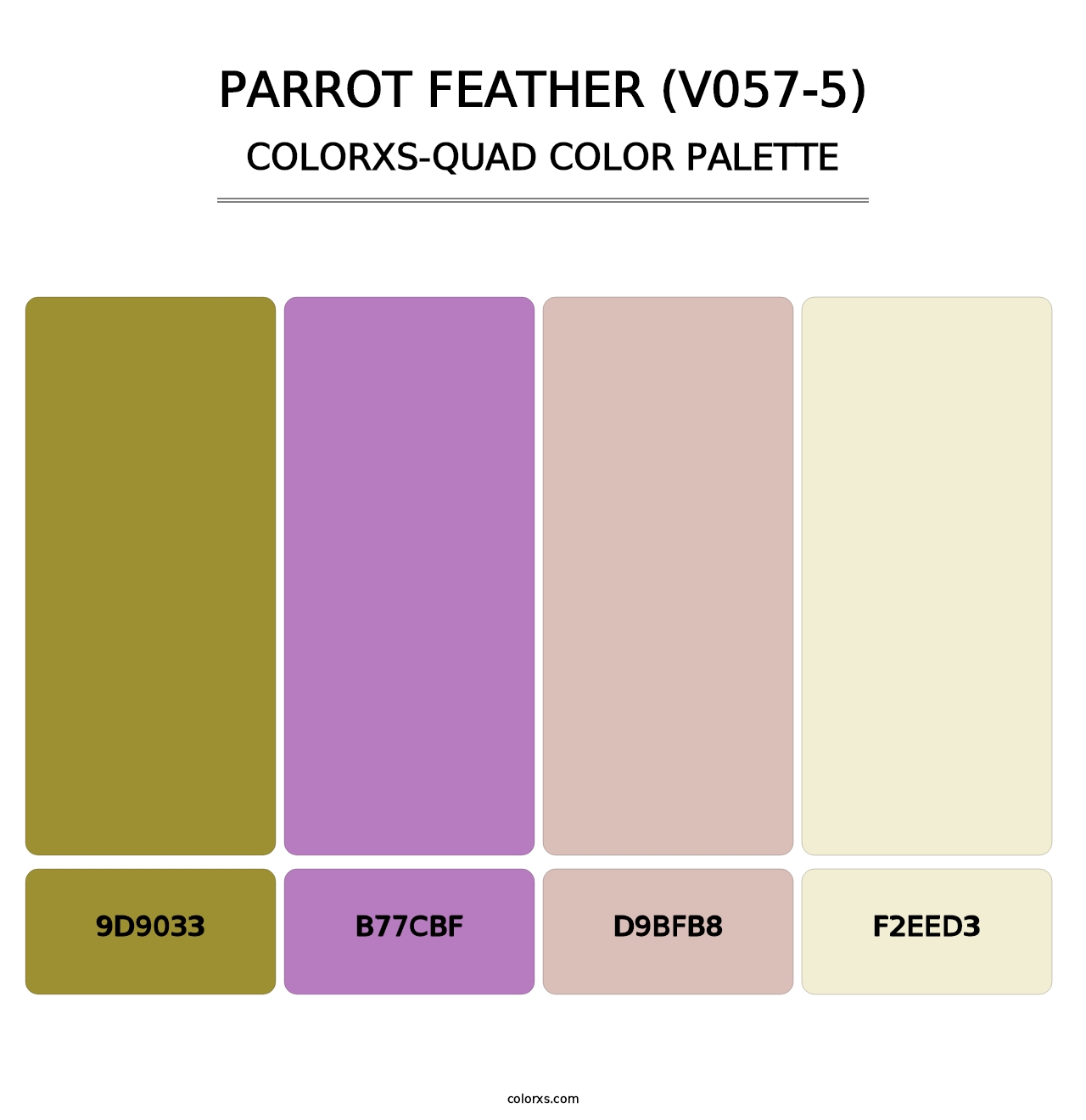 Parrot Feather (V057-5) - Colorxs Quad Palette
