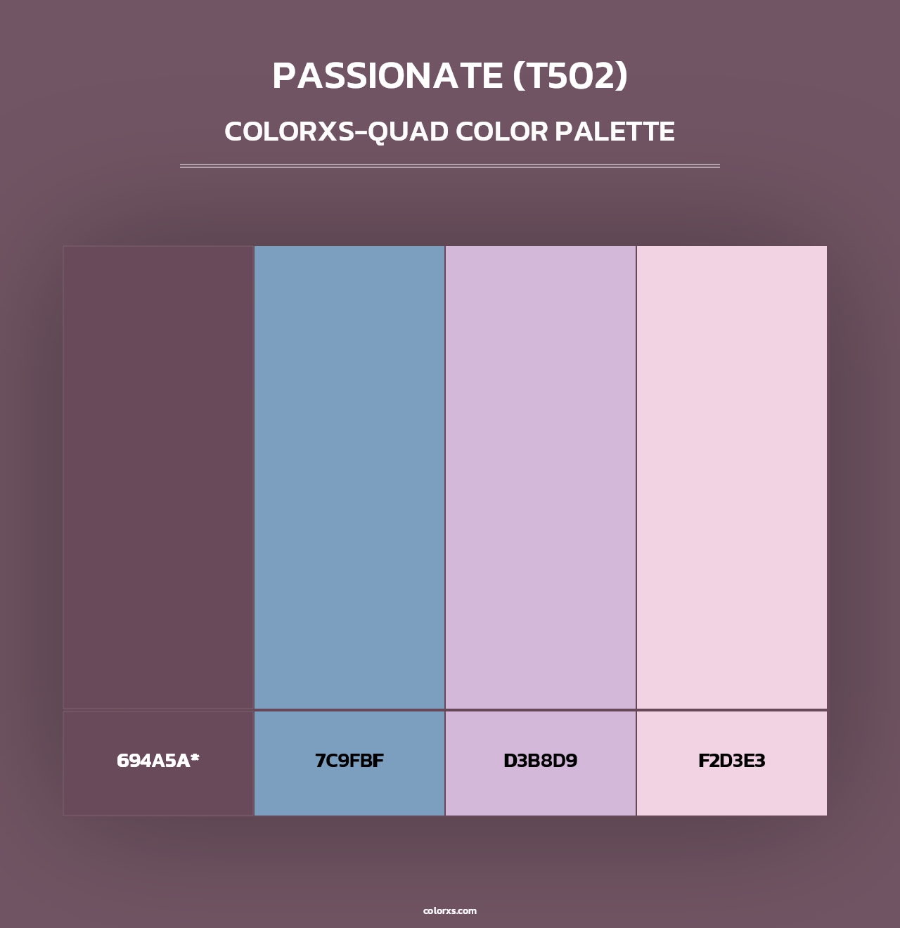 Passionate (T502) - Colorxs Quad Palette