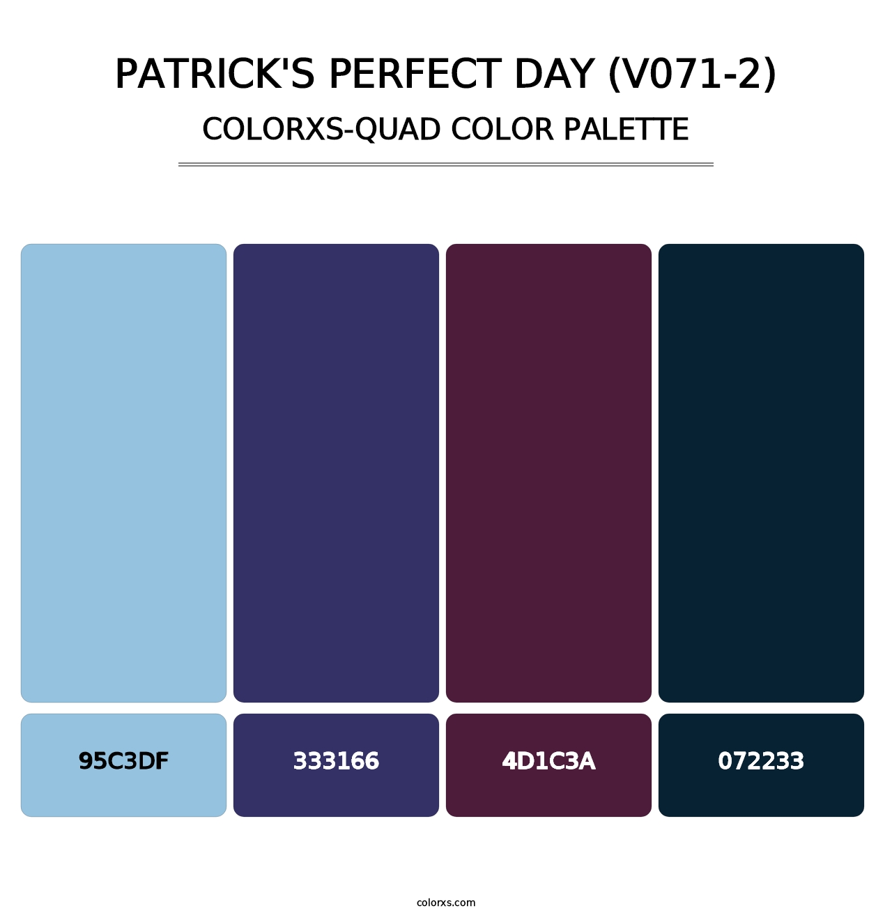 Patrick's Perfect Day (V071-2) - Colorxs Quad Palette