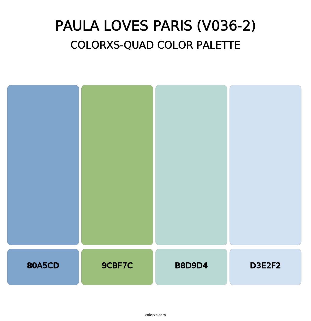 Paula Loves Paris (V036-2) - Colorxs Quad Palette