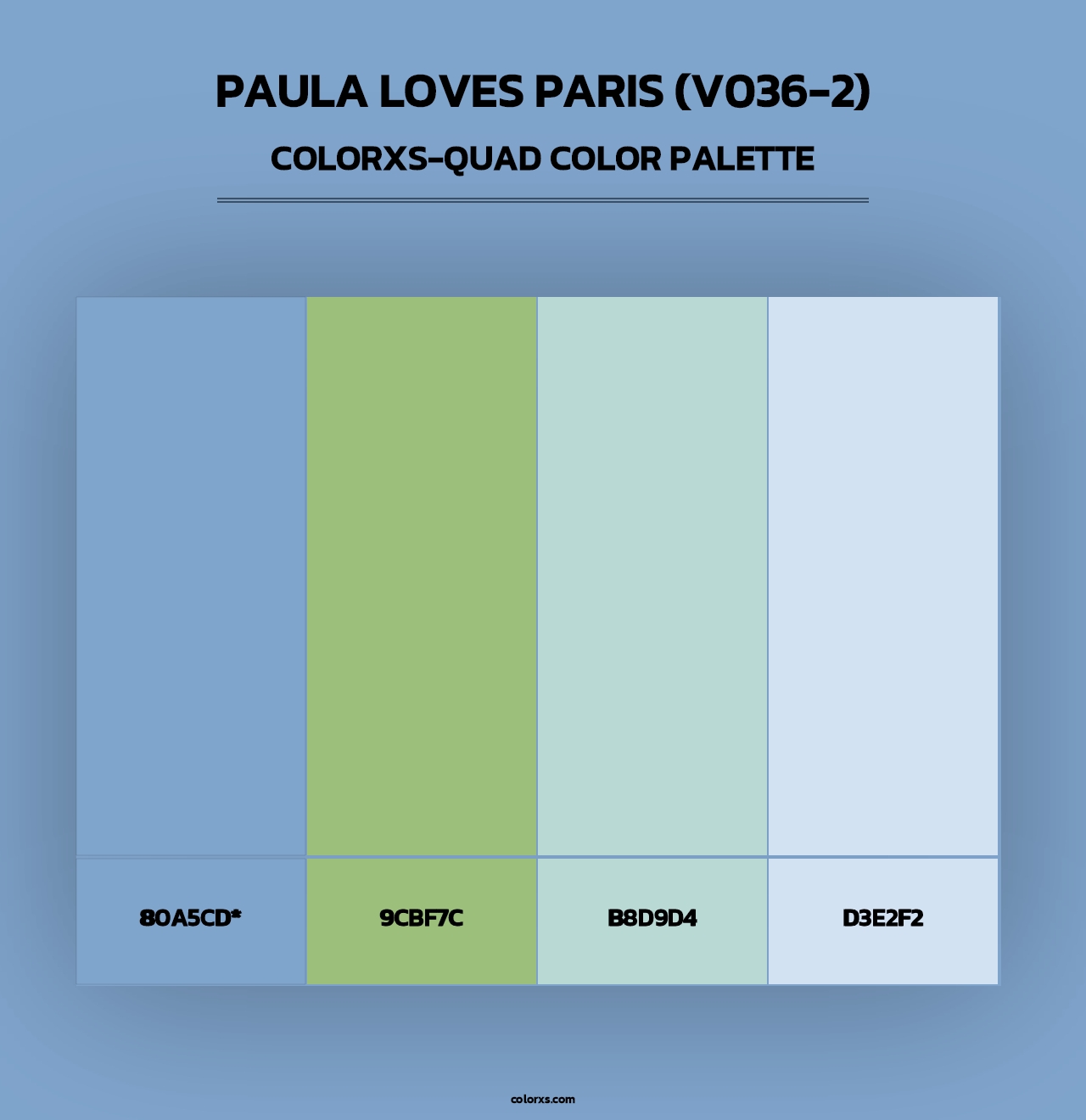 Paula Loves Paris (V036-2) - Colorxs Quad Palette