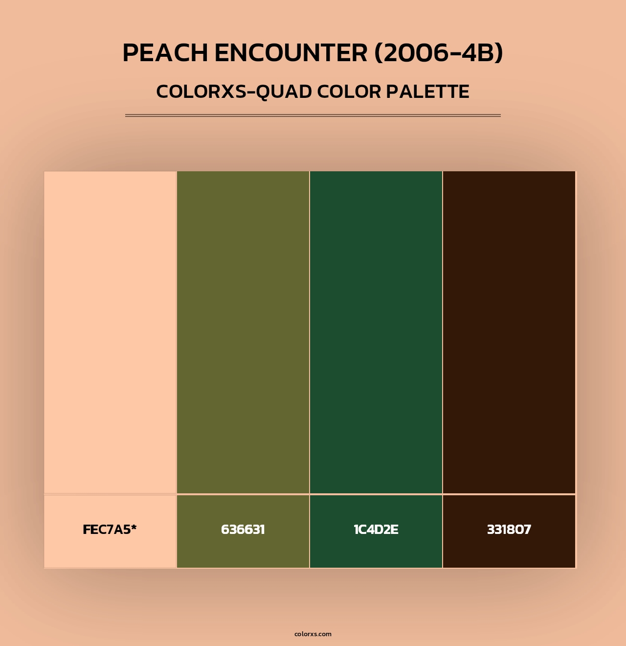 Peach Encounter (2006-4B) - Colorxs Quad Palette