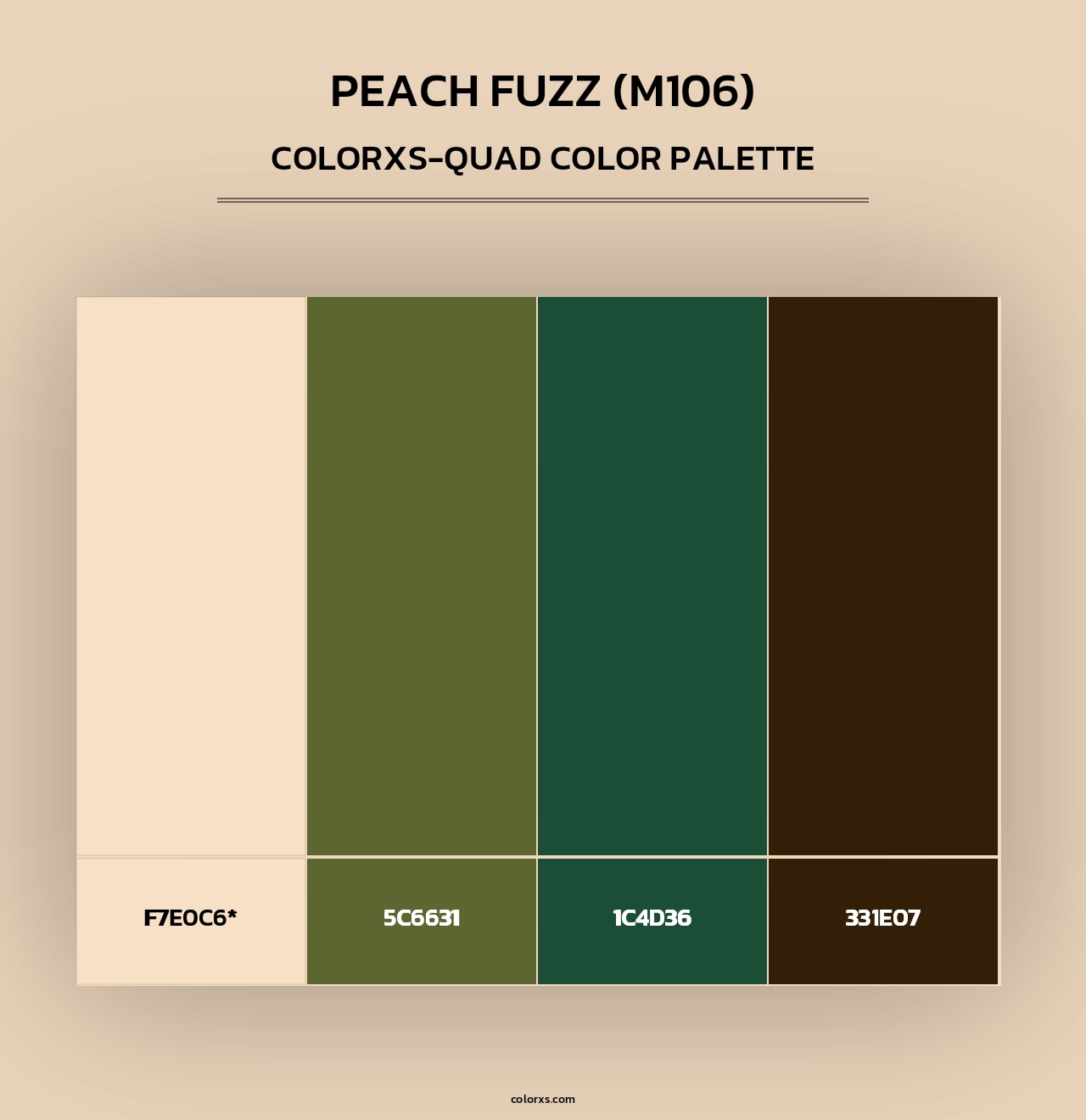 Peach Fuzz (M106) - Colorxs Quad Palette
