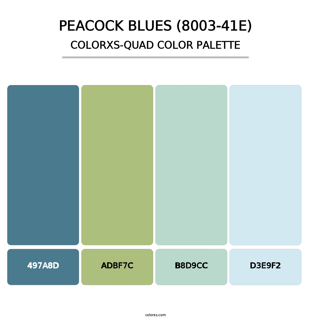 Peacock Blues (8003-41E) - Colorxs Quad Palette