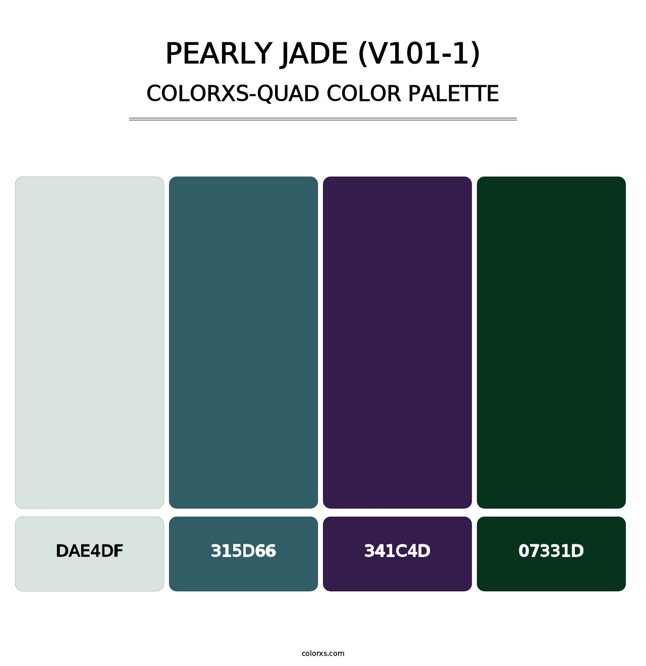 Pearly Jade (V101-1) - Colorxs Quad Palette