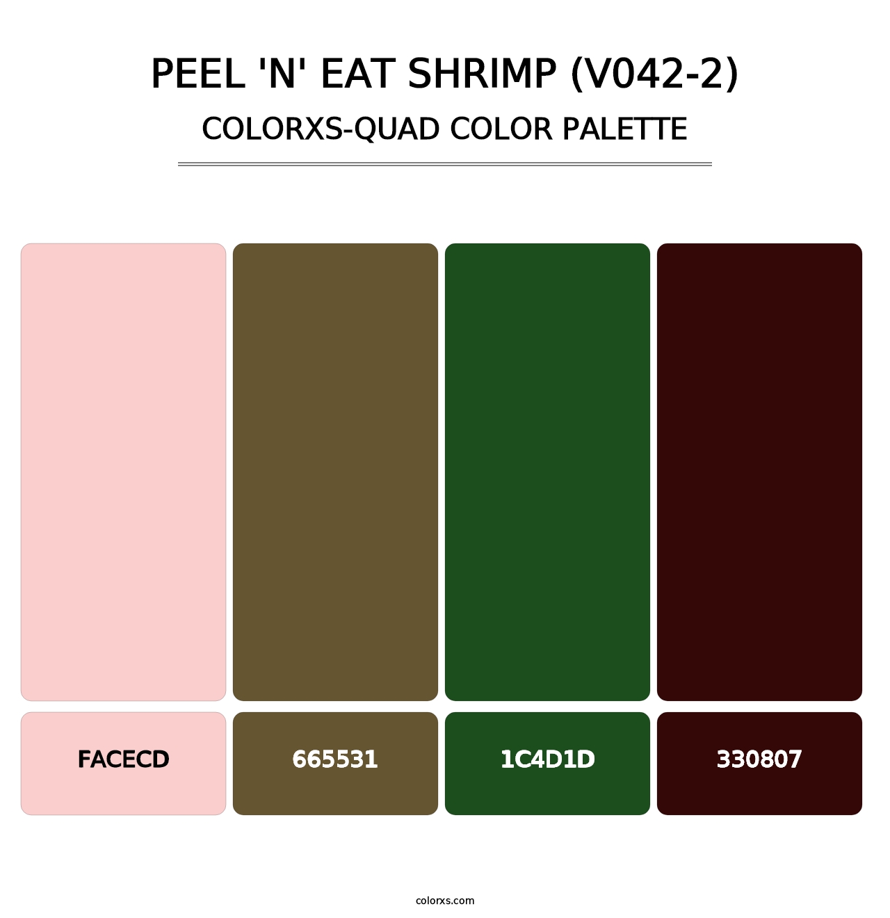 Peel 'n' Eat Shrimp (V042-2) - Colorxs Quad Palette