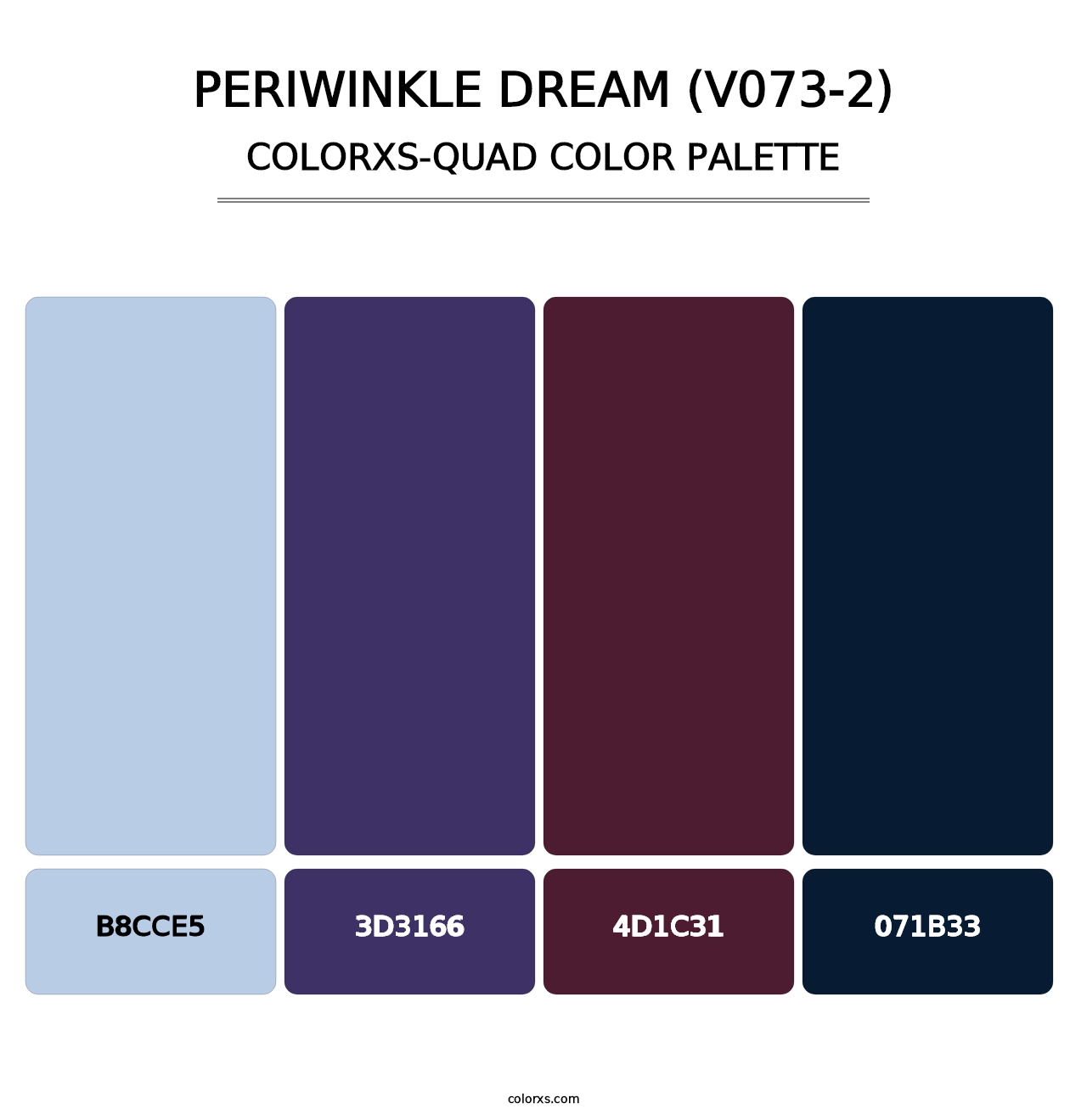 Periwinkle Dream (V073-2) - Colorxs Quad Palette