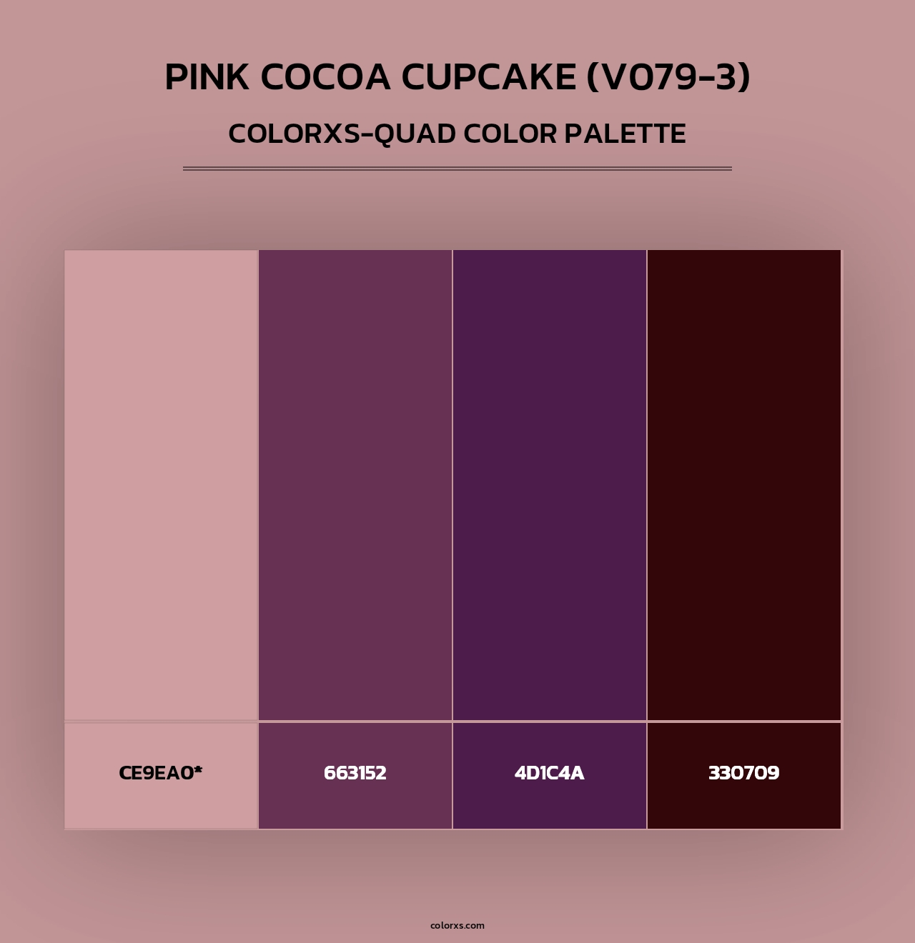 Pink Cocoa Cupcake (V079-3) - Colorxs Quad Palette