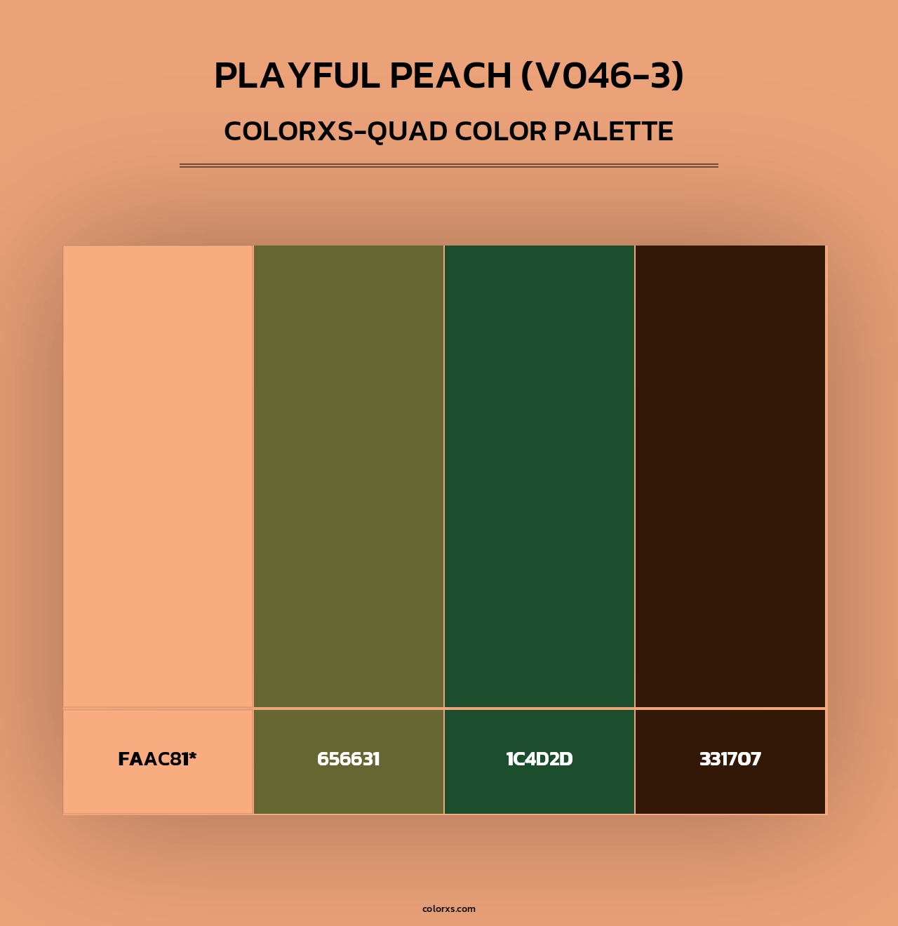 Playful Peach (V046-3) - Colorxs Quad Palette