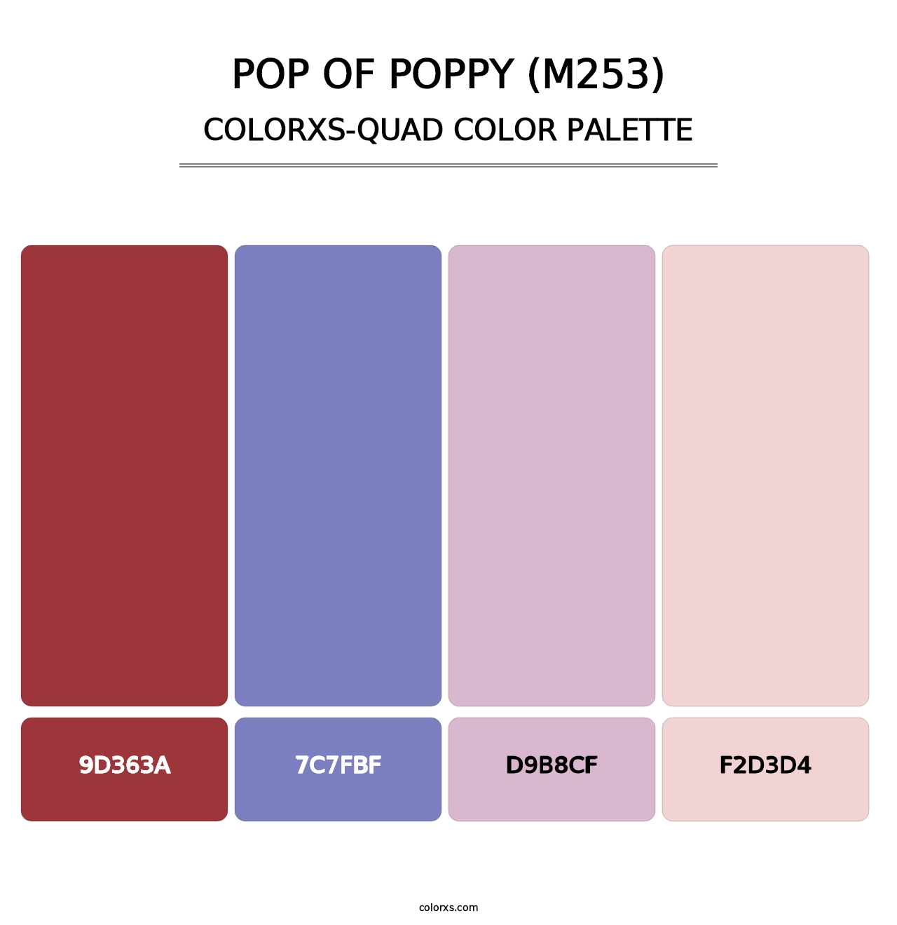 Pop of Poppy (M253) - Colorxs Quad Palette