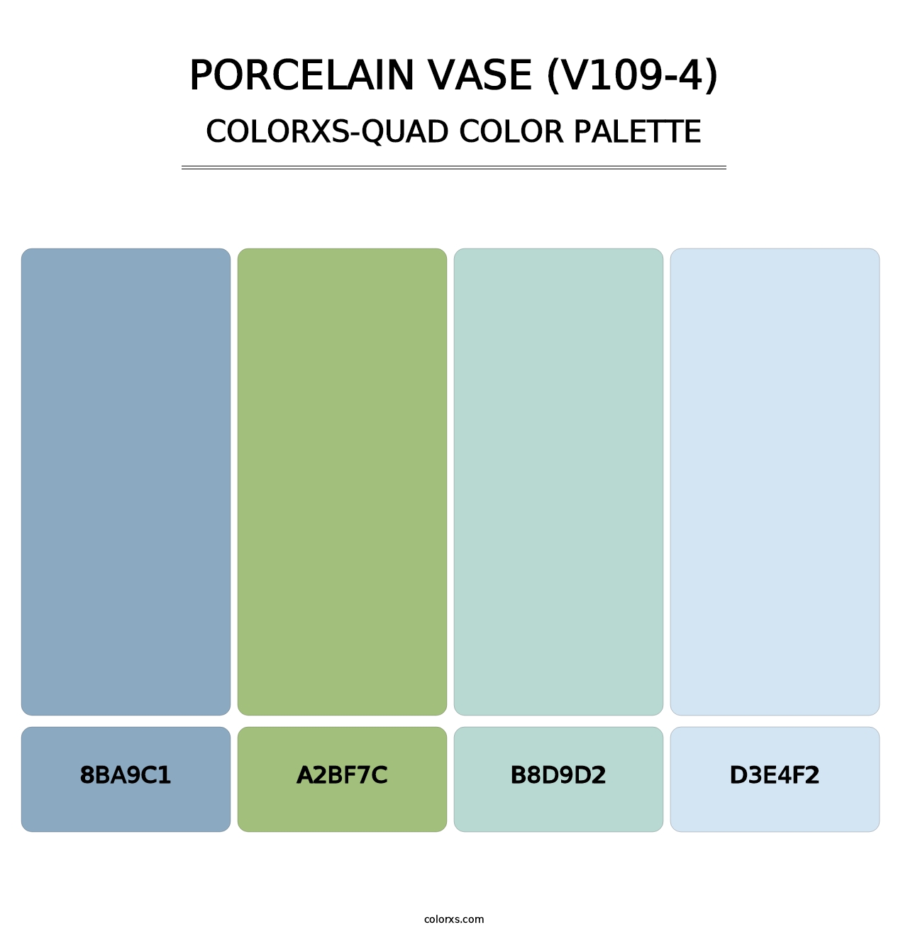 Porcelain Vase (V109-4) - Colorxs Quad Palette