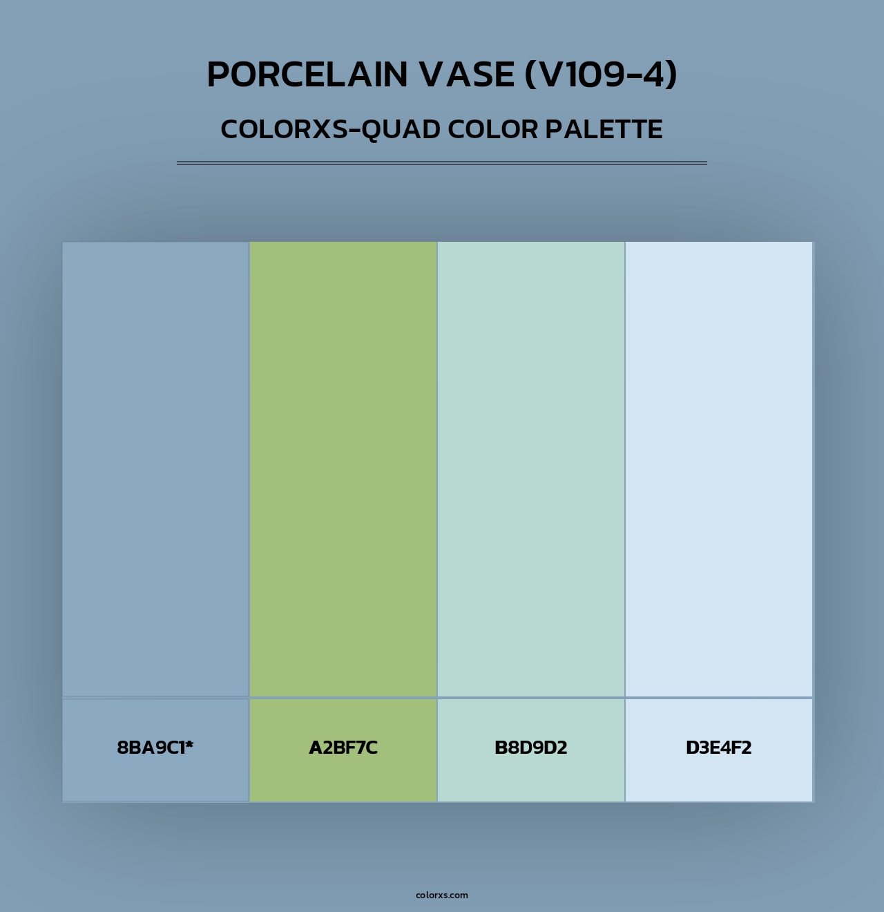 Porcelain Vase (V109-4) - Colorxs Quad Palette
