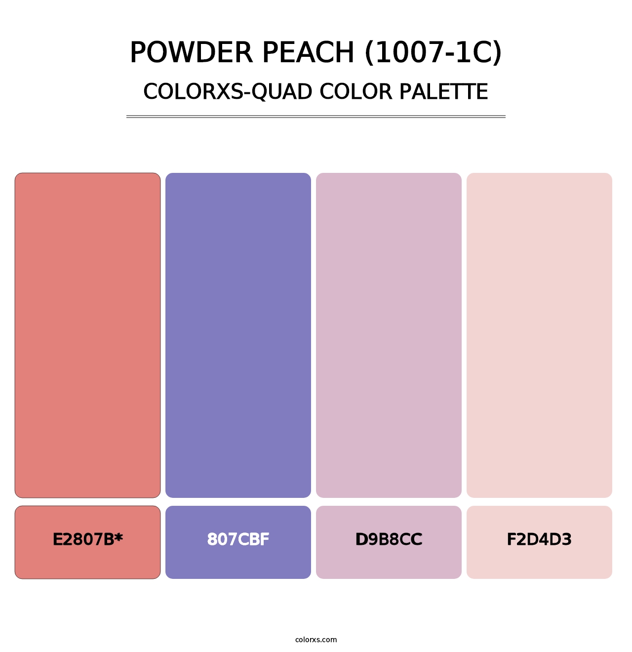Powder Peach (1007-1C) - Colorxs Quad Palette